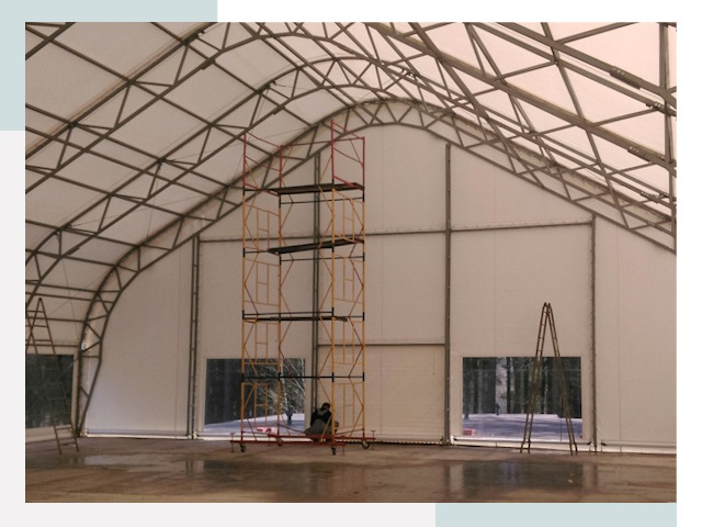 Шатровые ангары в Удомле