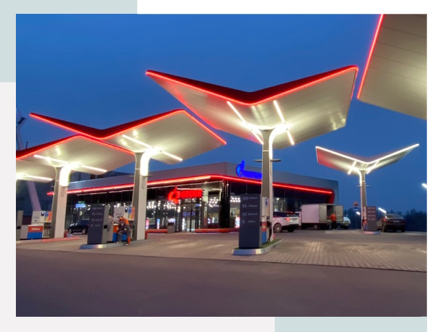 Навесы для АЗС в Удомле