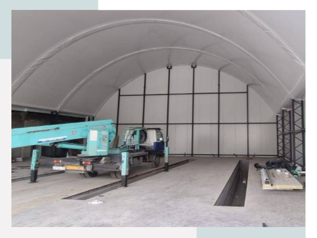 Внутреннее оснащение ангаров в Удомле